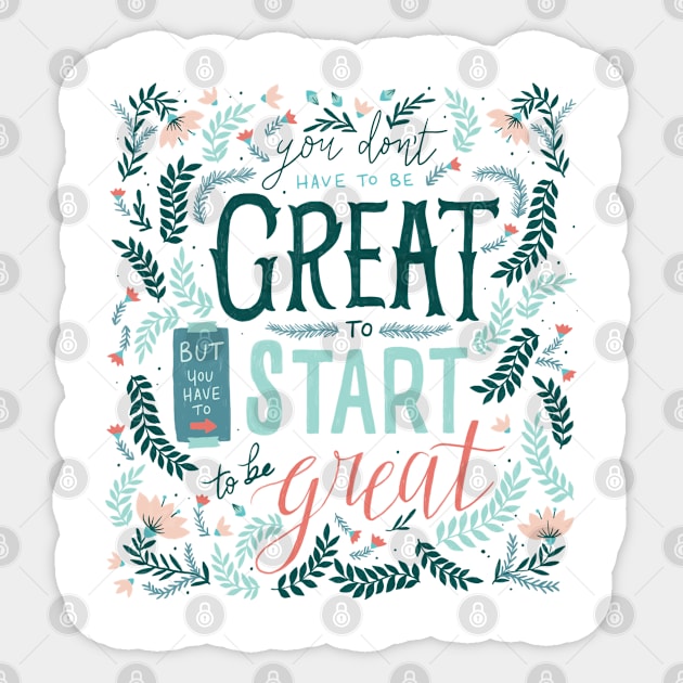 Great Start Motivational Sticker by YuanXuDesign